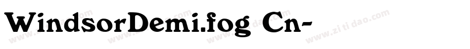 WindsorDemi.fog Cn字体转换
